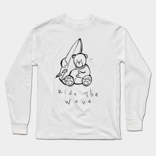 Ride the Wave (Black and White) Long Sleeve T-Shirt